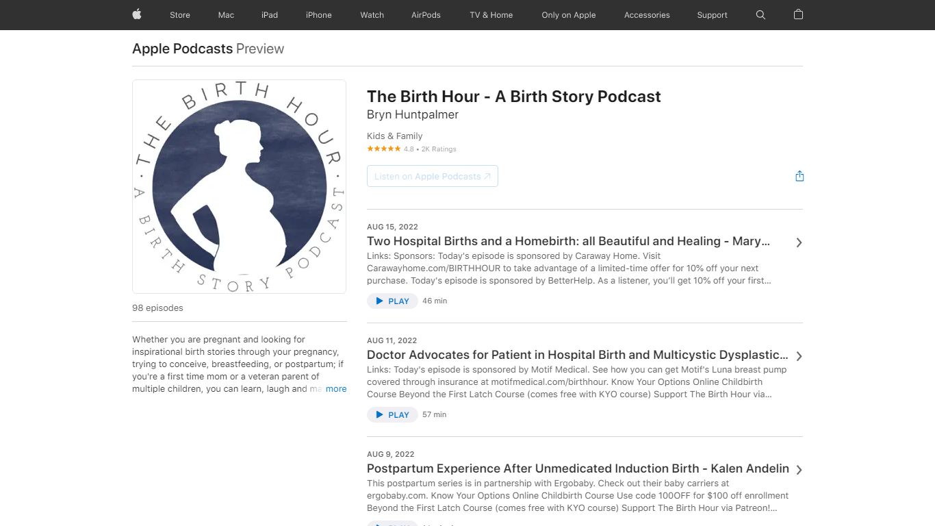 ‎The Birth Hour - A Birth Story Podcast on Apple Podcasts