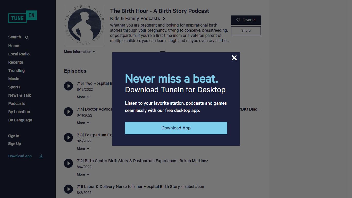 Listen to The Birth Hour - A Birth Story Podcast on TuneIn